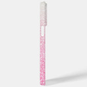 Moderne roze glitter Girly Chic Persoonlijke naam Case-Mate iPhone Case (Achterkant / Rechts)