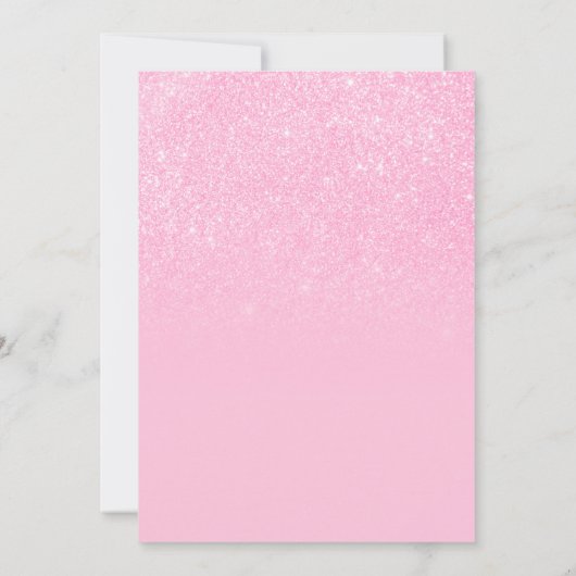 Moderne roze glitter legant script 30th Birthday Kaart (Achterkant)