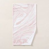 Moderne Roze Glitter Marmer Bad Handdoek (Handdoek)