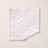 Moderne Roze Glitter Marmer Bad Handdoek (Wasdoekje)