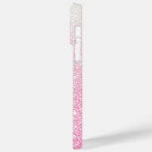 Moderne Roze Glitter Meisjesachtig Chic Gepersonal Case-Mate iPhone Case (Achterkant / Links)