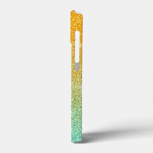 Moderne roze glitter ombre Case-Mate iPhone case (Achterkant / Links)