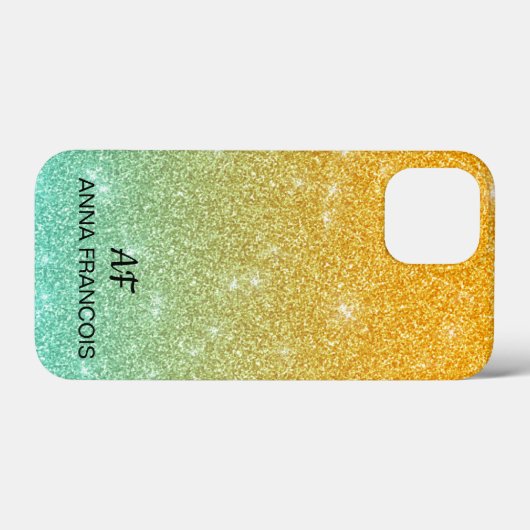 Moderne roze glitter ombre Case-Mate iPhone case (Achterkant (horizontaal))