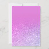 Moderne roze glitter ombre foto Quinceañera Kaart (Achterkant)
