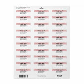 Moderne roze glitter-schijven en zwarte Eyelashes Etiket (Full Sheet)