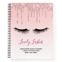 Moderne roze glitter-schijven en zwarte Eyelashes