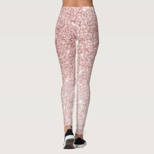 Moderne roze glitter Sparkles Gift Leggings (Achterkant)