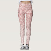 Moderne roze glitter Sparkles Gift Leggings (Voorkant)