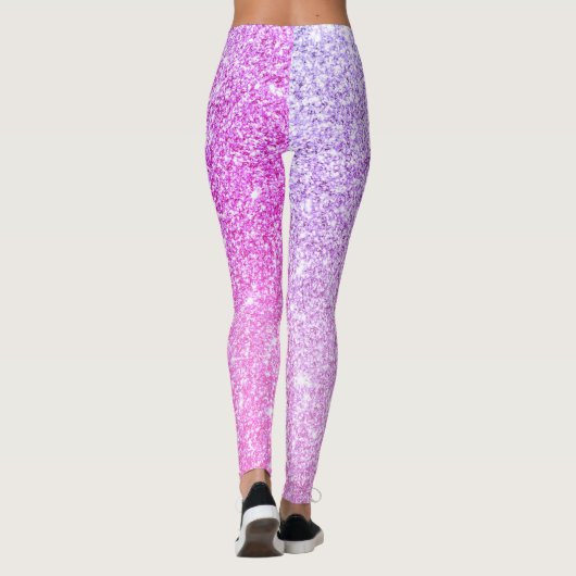 Moderne roze glitter Sparkles Gift Leggings (Achterkant)