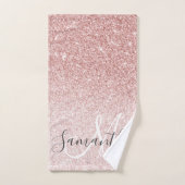 Moderne roze glitter Sparkles Persoonlijk Bad Handdoek (Handdoek)