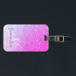 Moderne roze glitter Sparkles Persoonlijk Bagagelabel<br><div class="desc">Moderne roze glitter Sparkles Persoonlijk</div>