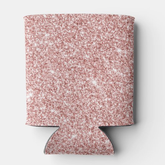 Moderne roze glitter Sparkles Persoonlijk Blikjeskoeler (Achterkant)