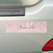 Moderne roze glitter Sparkles Persoonlijk Bumpersticker (Op auto)
