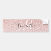 Moderne roze glitter Sparkles Persoonlijk Bumpersticker (Voorkant)