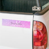 Moderne roze glitter Sparkles Persoonlijk Bumpersticker (Op Truck)