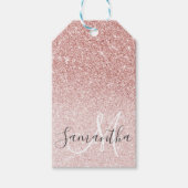 Moderne roze glitter Sparkles Persoonlijk Cadeaulabel (Voorkant)