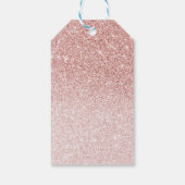 Moderne roze glitter Sparkles Persoonlijk Cadeaulabel (Achterkant)