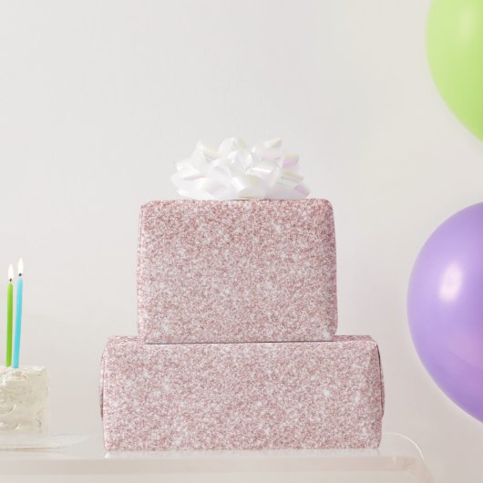 Moderne roze glitter Sparkles Persoonlijk Cadeaupapier (Feestgeschenken)