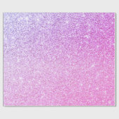 Moderne roze glitter Sparkles Persoonlijk Cadeaupapier (Vlak)