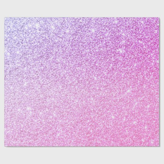 Moderne roze glitter Sparkles Persoonlijk Cadeaupapier (Vlak)
