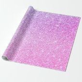 Moderne roze glitter Sparkles Persoonlijk Cadeaupapier (Uitgerold)
