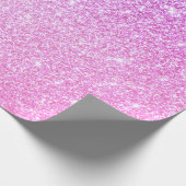 Moderne roze glitter Sparkles Persoonlijk Cadeaupapier (Hoek)