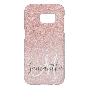 Moderne roze glitter Sparkles Persoonlijk Samsung Galaxy S7 Hoesje