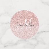 Moderne roze glitter Sparkles Persoonlijk Confetti (Kleine voorkant)