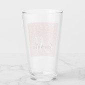 Moderne roze glitter Sparkles Persoonlijk Glas (Achterkant)