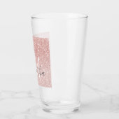 Moderne roze glitter Sparkles Persoonlijk Glas (Links)