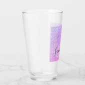 Moderne roze glitter Sparkles Persoonlijk Glas (Rechts)