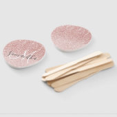 Moderne roze glitter Sparkles Persoonlijk Handwaaier (Niet-gemonteerd)