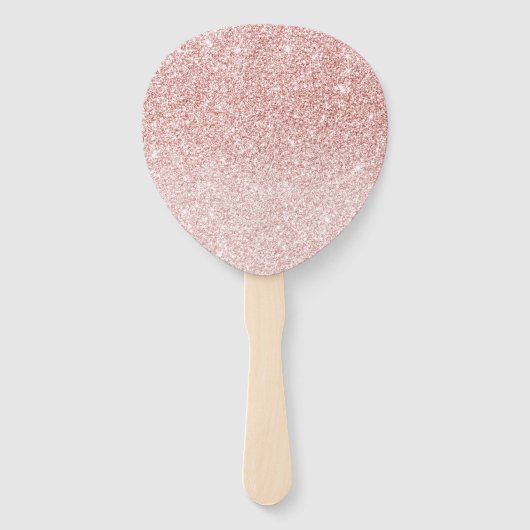 Moderne roze glitter Sparkles Persoonlijk Handwaaier (Achterkant)