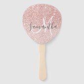 Moderne roze glitter Sparkles Persoonlijk Handwaaier (Voorkant)