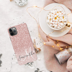 Moderne roze glitter Sparkles Persoonlijk iPhone 11Pro Max Hoesje
