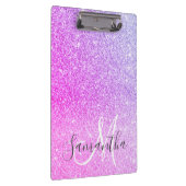 Moderne roze glitter Sparkles Persoonlijk Klembord (Rechts)