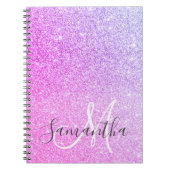 Moderne roze glitter Sparkles Persoonlijk Notitieboek (Voorkant)
