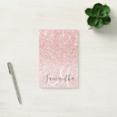 Moderne roze glitter Sparkles Persoonlijk Post-it® Notes (Kantoor)