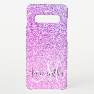 Moderne roze glitter Sparkles Persoonlijk Samsung Galaxy S10+ Hoesje