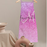 Moderne roze glitter Sparkles Persoonlijk Schort<br><div class="desc">Moderne roze glitter Sparkles Persoonlijk</div>