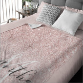 Moderne roze glitter Sparkles Persoonlijk Sherpa Deken