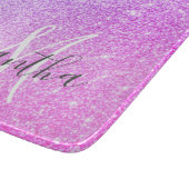 Moderne roze glitter Sparkles Persoonlijk Snijplank (Hoek)