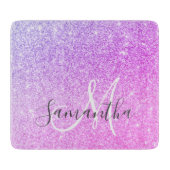 Moderne roze glitter Sparkles Persoonlijk Snijplank (Voorkant)