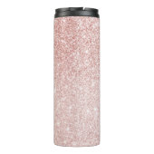 Moderne roze glitter Sparkles Persoonlijk Thermosbeker (Achterkant)