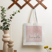 Moderne roze glitter Sparkles Persoonlijk Tote Bag