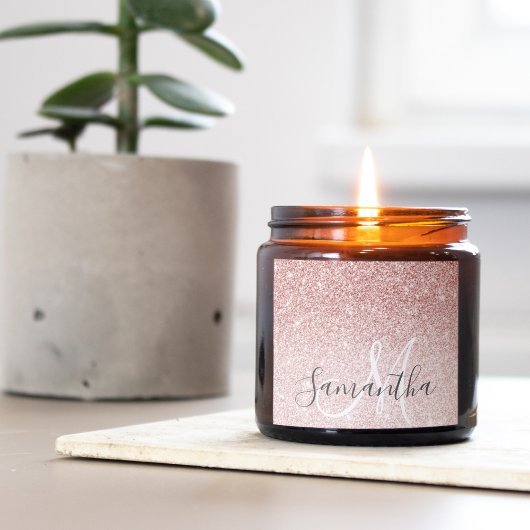 Moderne roze glitter Sparkles Persoonlijk Vierkante Sticker