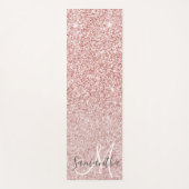 Moderne roze glitter Sparkles Persoonlijk Yogamat (Voorkant)