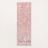 Moderne roze glitter Sparkles Persoonlijk Yogamat (Achterkant)