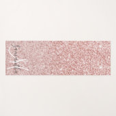 Moderne roze glitter Sparkles Persoonlijk Yogamat (Voorkant (horizontaal))