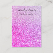 Moderne Roze Glitter Sparkles Verdienende Houder Visitekaartje (Voorkant)